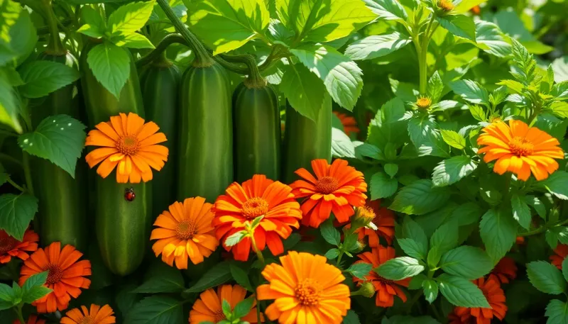 Kräuter und Blumen: die besten Begleitpflanzen für gesunde Gurken